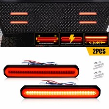 2x Led Sequential Light Bar Drl Flowing Brake Turn Signal Stop Tail Strip Truck