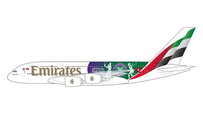 GEMINI JETS EMIRATES AIRBUS A380 WIMBLEDON 1:200 DIECAST G2UAE1347 PREORDER