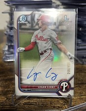 2022 Bowman Chrome Logan Cerny Auto Rookie RC Refractor 258/499 Philadelphia