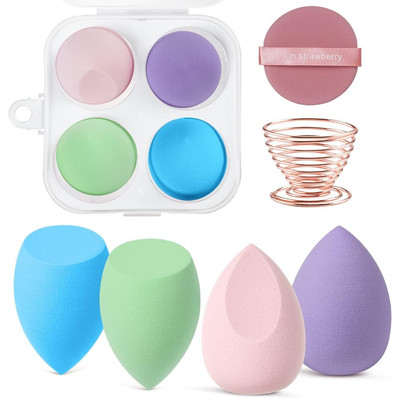 4 PCS Make-up Schwamm Set, Beauty Sponge Foundation, Puder & Creme Schwammhalter
