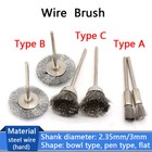 Mini Bowl Type Steel Wire Brush Pencil Type Wire Brushes For Dremel Rotary Tool