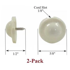 Roller Window Shade CREAM Higbee Screw Buttons (2-Pack)