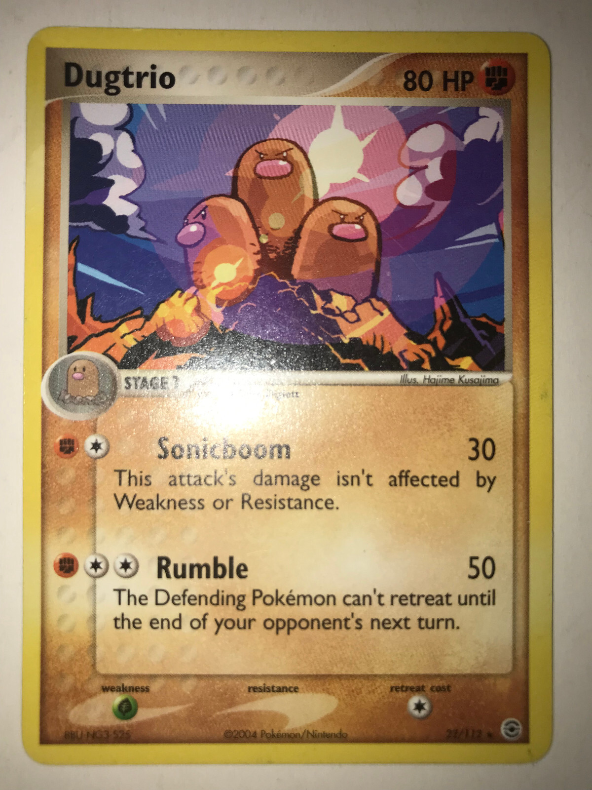 Dugtrio 22/112 2004 EX FireRed & LeafGreen Pokemon Card Non Holo Rare - VLP