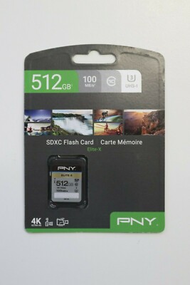 PNY Elite-X Class 10 SDXC Speicherkarte - 512 GB 100 MB/s UHS-I U3 *NEU*