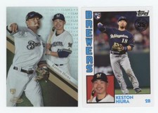 2ct) Keston Hiura 2019 Topps Update 1984 /Gold Label CLASS 2 Rookie Card BREWERS