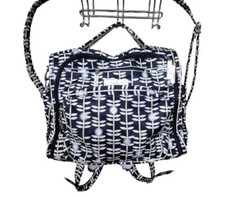 NWOT JU-JU-BE Classic Collection Blue Floral DANDY LINES CONVERTIBLE Diaper Bag