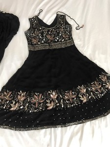 black chiffon frock