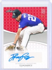 2022 Leaf Perfect Game TJ POMPEY Red AUTO Autograph RC Rookie 1/1
