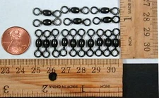 100 #1 Crane Barrel Swivels Matte Black 103 LB / 47KG Test Brass