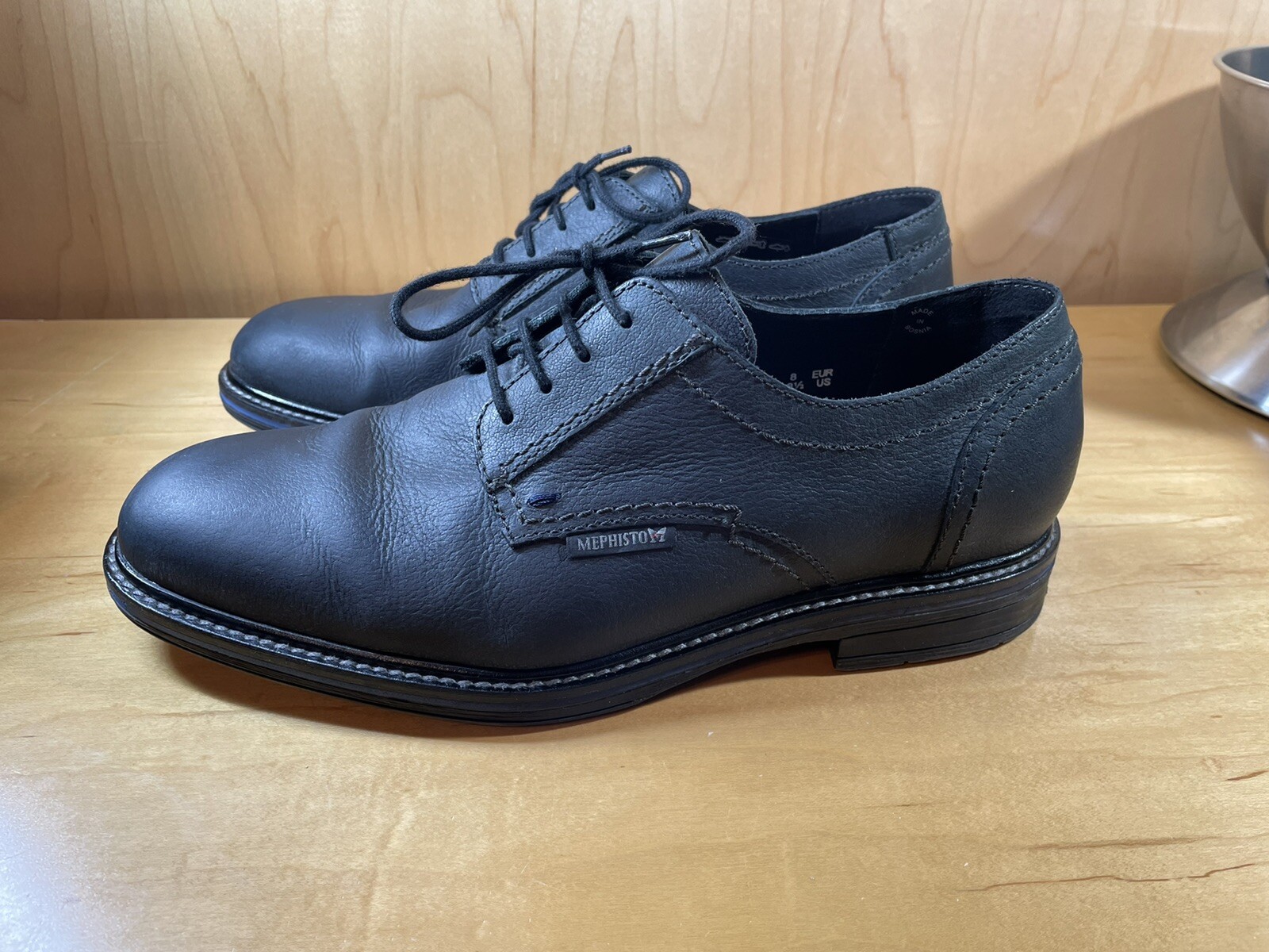 SAOLA Scarpe Oxford Memphisto Air Jet ammortizzatore uomo taglia 8 5 US nere stringate