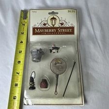 Mayberry Street Miniatures Fishing Fish Net Basket New In Packages Rare Decor