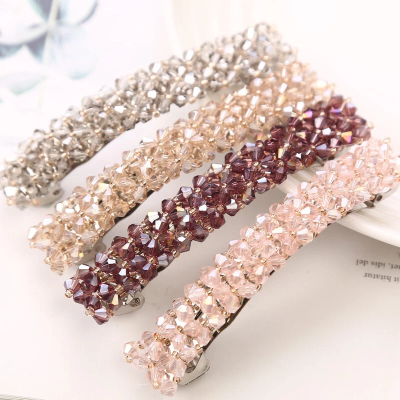 Fashion Women Girl Bling Crystal Rhinestone Hair Clip Barrette Hairpin Clips - Image 4 of 4