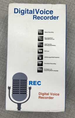 16GB Digital Voice Recorder Voice Activated Black - New in Open Box