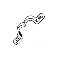 VICTOR 11305-S, 1/2", 9/32" Hole, Steel, 2-Gang, Tubing and Cable Strap, 1 pc