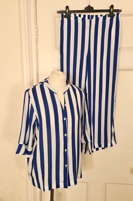 Kate Spade Pyjama Set Navy Stripes Größe S