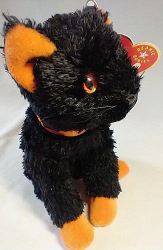 Ty Beanie Babies Fraidy Halloween Black Cat Plush Original Tags - Picture 4 of 9
