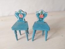 Dora Kuhn Puppenhaus Puppenstube 2 Bauernstühle