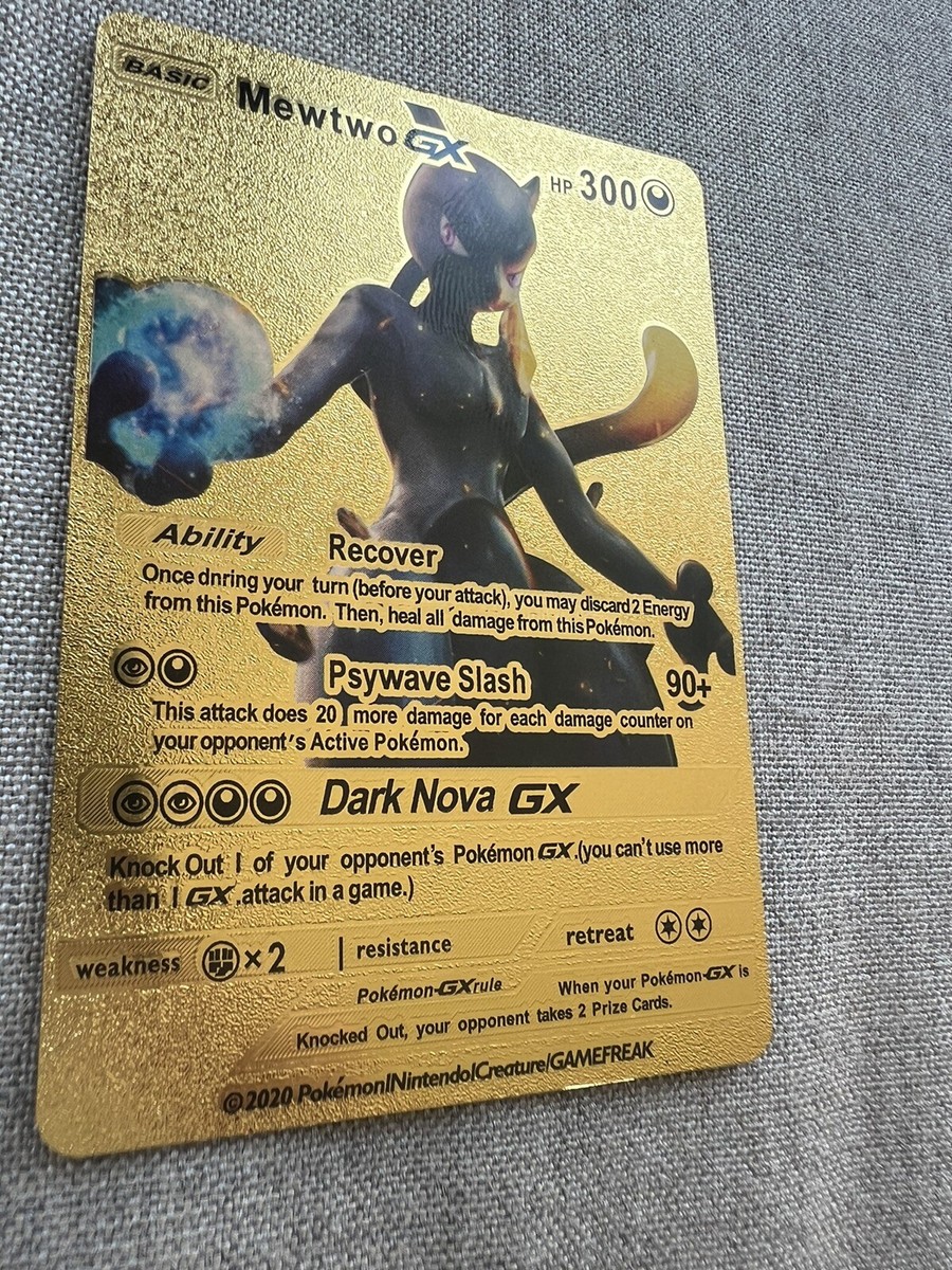 Mewtwo GX Dark Nova Pokémon Gold-Brand, Rare | eBay