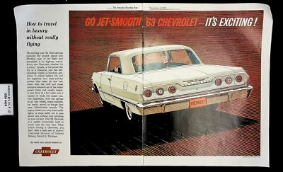 1962 Go Jet-Smooth Chevrolet Cars Vintage Print Ad 21027