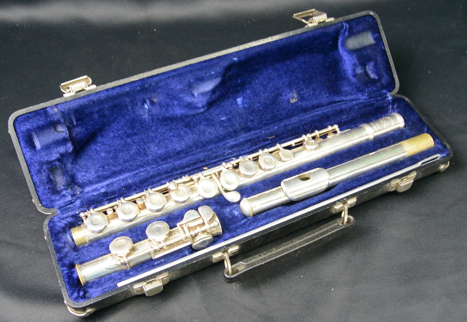 Vintage W.T. Armstrong 104 # Silver Flute Elkhart Ind. In Original Case A7