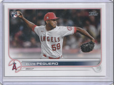 2022 Topps Series 2 Elvis Peguero RC Advanced Stats SSP 169/300 Angels #541