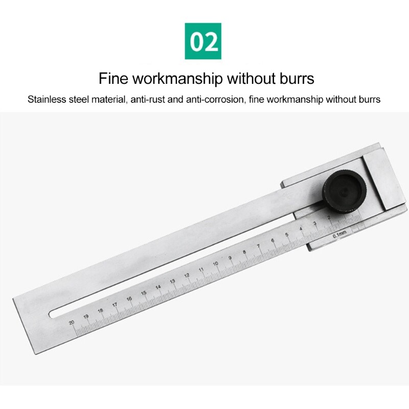 Upgraded Metric Line Scribe Ruler Positioning Measuring Ruler ...