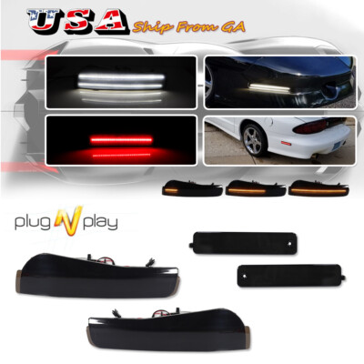 For 93-97 Pontiac Firebird Switchback LED Bumper Signal & Side Marker Light 4PCS