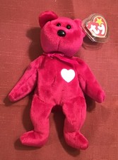 Ty Valentina The Red Bear Beanie Baby, Tag Errors