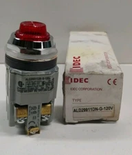 NEW OLD STOCK! IDEC 120-600V RED ILLUMINATED PUSH BUTTON ALD29911DN-R-120V