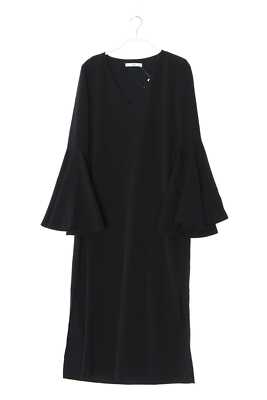MANGO Maxi Dress Volants Frills S black NEW