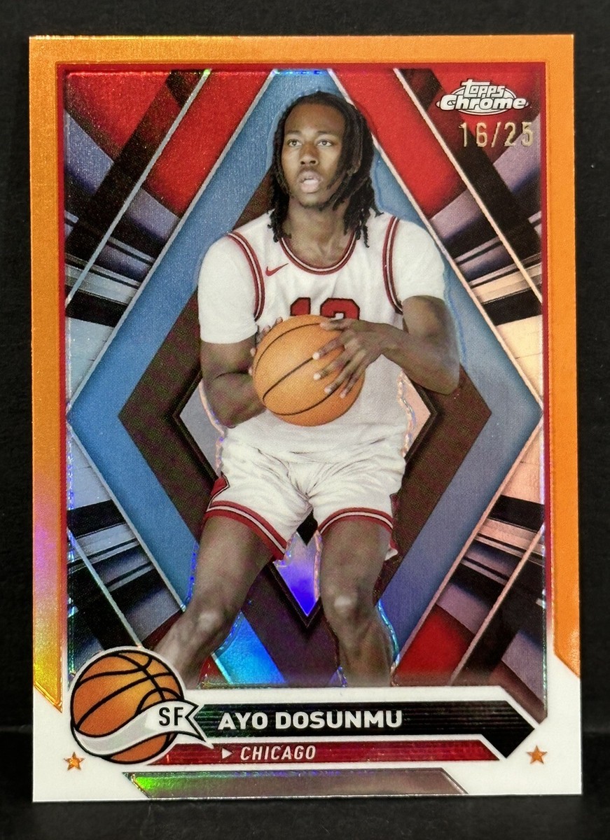 2024 Topps Chrome Basketball Chicago Bulls Ayo Dosunmu Orange