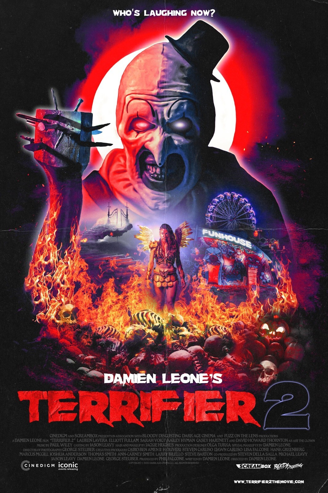 TERRIFIER 2 (2022) Movie Poster - ART THE CLOWN 24x36 or 11x17 inches