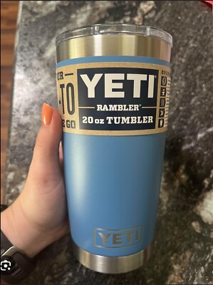 YETI RAMBLER 20 oz TUMBLER w/ Magslider Lid *PACIFIC BLUE*LIMITED