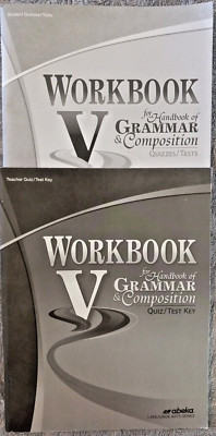 Abeka Workbooks V for Handbook of Grammar and Composition Tests and Test Key