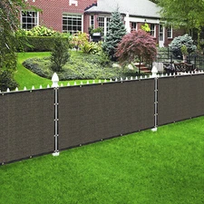 Houssity 8 FT  Brown Privacy Screen  for Chain Link Fence Carport Garden Farm