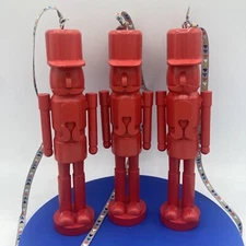 Red Wooden Soldier Christmas Nutcracker Ornaments Modern Figures Garland Craft