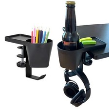 Desk Cup Holder, Headphone Stand, Clamp-on Headphone Holder, Hook U... Fast Ship