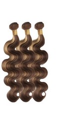 100 Hair Ext. Body Wave. 10 12 14 3 Bundles 2 pack deluxe wig cap