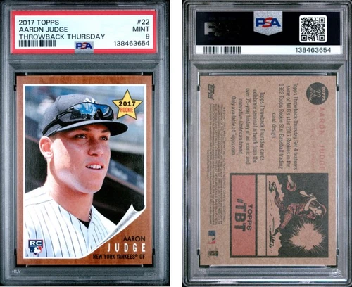 2017 Topps #TBT - 1962 Topps Rookie Star Aaron Judge #22 (RC) PSA 9