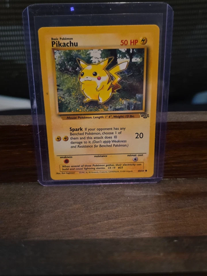 Very Rare-1995 Pikachu Gnaw Yellow cheeks 58/102 and Pikachu 60/64 Pokemon Cards - Image 2 of 4
