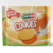 Good Humor 13.12 oz CREAMSICLE COOKIES Orange Vanilla Ice Cream Bars *BB 3/2026*