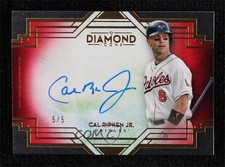 2021 Topps Diamond Icons Red 5/5 Cal Ripken Jr #DIA-CRJ Auto HOF 10no