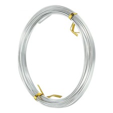 16.40ft 3mm Wide 18 Gauge Flat Aluminum Wire Silver Tone