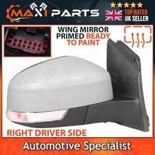 Ford Focus MK3 2011-18 Primed Door Electric Wing Mirror Right Driver Side