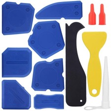 12-Piece Caulking Tool Kit, Silicone Sealant Finishing  Removal Tools, Blue