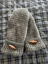 Wool Upcycled Sweater Mittens Fleece Lined Free Shipping