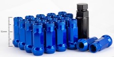 20 Aodhan Xt51 12x1.5 51mm Extended Aluminum Tuner Racing Lug Nut Blue