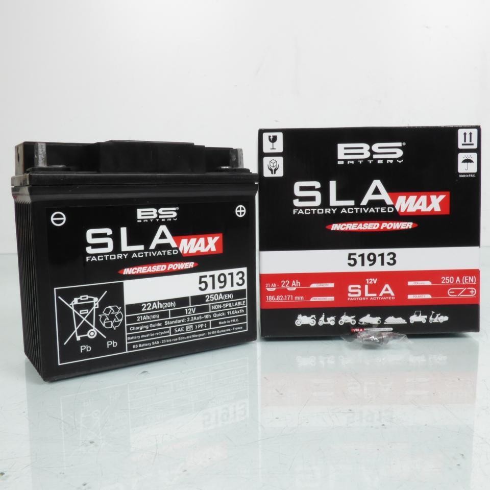 Batterie moto 1150 BMW 12V 22Ah BS Battery SLA à forte puissance de démarrage