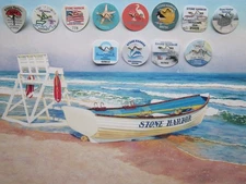 12  STONE  HARBOR  NEW  JERSEY  SEASONAL  BEACH  BADGES/TAGS