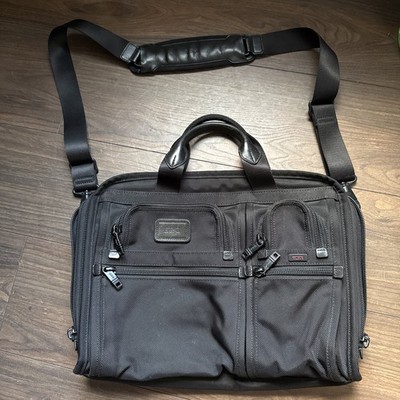 TUMI Alpha Expandable Ballistic Nylon Briefcase Messenger Laptop Bag 26108DH